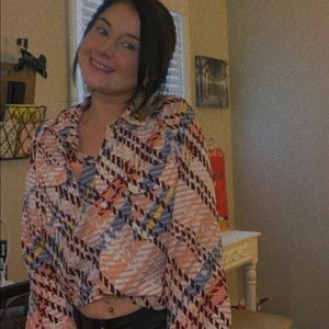 Super Cute🛍 🔸Patterned🔸 Business Casual Top💰